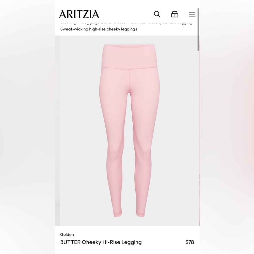 Cupid pink Aritzia leggings